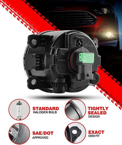 Torchbeam Fog Light Assembly for 08-11 Ford Focus/05-07 Freestyle/05-09 Mustang/05-07 Ranger/08-09 Taurus x/07-14 Clear مع H11 12V 55W Halogen Plubs for 4F9Z15200AA 33900Stka11 in Saudi Arabia