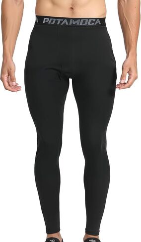 3 Pack Men's Compression Pants, Athletic Tight, Leggings Gym Base Layer Bottoms for Running Workout Sports in Saudi Arabia