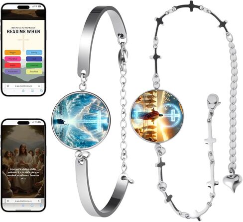 2 Pack Bible Verse Bracelets, Daily Christian Scripture Bracelets Inspirational Bible Christian Wristbands Gifts Wearable Jesus Faith Wristbands for Women Prayer in Saudi Arabia