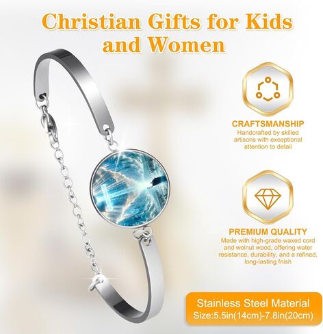 2 Pack Bible Verse Bracelets, Daily Christian Scripture Bracelets Inspirational Bible Christian Wristbands Gifts Wearable Jesus Faith Wristbands for Women Prayer in Saudi Arabia