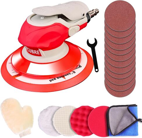 5 Inch Air Orbital Sander – 13000RPM Pneumatic DA Sander for auto body, Palm Random Orbital Sanders for Woodworking, Auto Polishing, Metal, and Furniture Sanding – Lijadora Orbital in Kuwait
