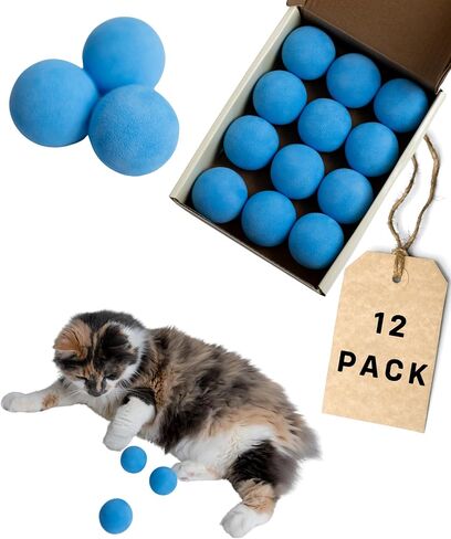 Rawry Foam Ball Cat Toy for Indoor Cats & Kittens,12 Pack, Orange in Kuwait