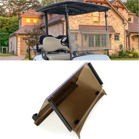 KUAFU Tinted Windshield Compatible with 2017-UP Yamaha DRIVE 2 Golf Cart Gas or Electric Folding Windscreen Smoke in Saudi Arabia