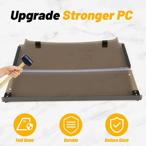 KUAFU Tinted Windshield Compatible with 2017-UP Yamaha DRIVE 2 Golf Cart Gas or Electric Folding Windscreen Smoke in Saudi Arabia