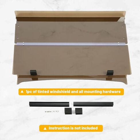 KUAFU Tinted Windshield Compatible with 2017-UP Yamaha DRIVE 2 Golf Cart Gas or Electric Folding Windscreen Smoke in Saudi Arabia