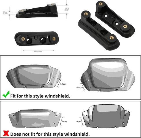 TCMT Tall Windshield Bracket Riser Fit For Harley CVO Street Glide FLHXSE 2023-2025 Street Glide FLHX 2024-2025 in Saudi Arabia