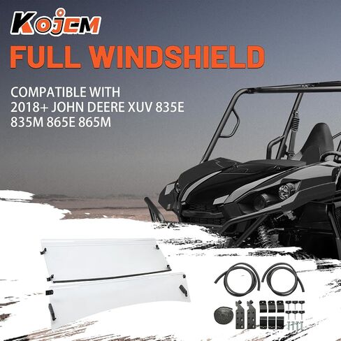 Kojem Full Windshield متوافق مع 2018+ John Deere XUV 835E 835M 865E 865M الأمامية الزجاج الأمامي in Saudi Arabia