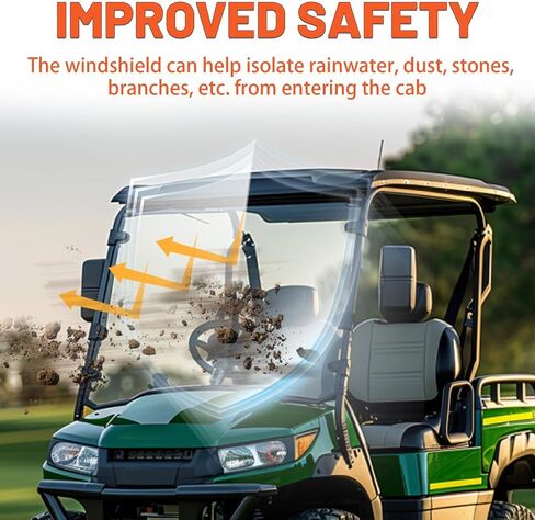 Kojem Full Windshield متوافق مع 2018+ John Deere XUV 835E 835M 865E 865M الأمامية الزجاج الأمامي in Saudi Arabia