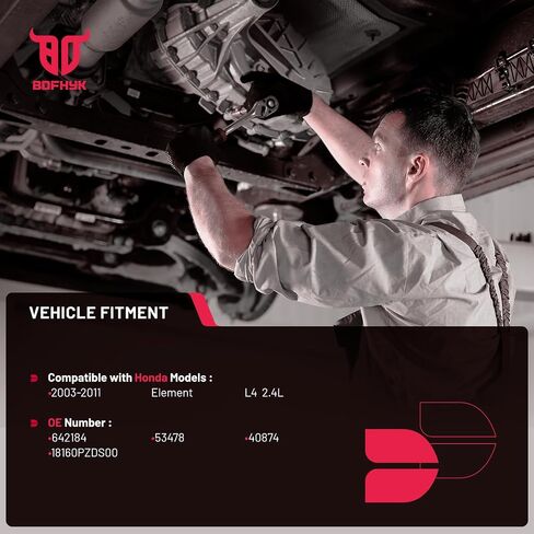 محول حفاز العادم الخلفي BDFHYK مع طقم حشية تتوافق مباشرة مع Honda Element 2003-2011 ، L4 2.4L ، EPA متوافق ، استبدل 642184 ، 53478 in Saudi Arabia