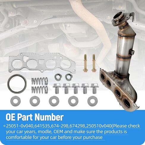 Front Catalytic Converter Fit for Toyota Camry 2012 2013 2014 2.5L L4 Only Fit for PZEV 674-298 25051-0V040 in Saudi Arabia