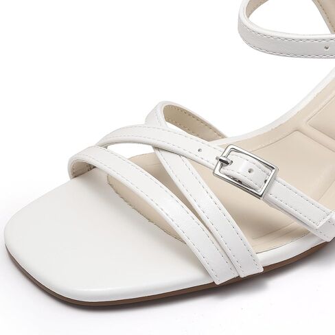 Maxmuxun Womens Wedge Sandals 2025 Square Toe Strappy Sandals 2.75 بوصة أسافين الكعب أحذية للنساء in Kuwait