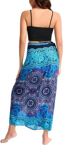 تغطية Sarong للنساء ، Boho Beach Cover Up Skirt مع ربطة عنق in Kuwait