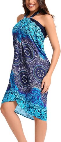 تغطية Sarong للنساء ، Boho Beach Cover Up Skirt مع ربطة عنق in Kuwait