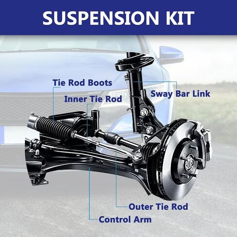 ذراع التحكم ، ذراع التحكم السفلي الأمامي مع BALL SWAY BAR RINK ROND ROD ROD PRESSION FOR 2013-2015 Honda Civic - 8 PCS in Saudi Arabia