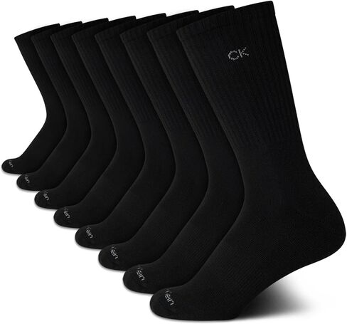 Calvin Klein Women's Crew Socks - 8 Pack Soft Cushion Breathable Athletic Mid Calf Socks for Women (Shoe Size: 4-10) in Saudi Arabia