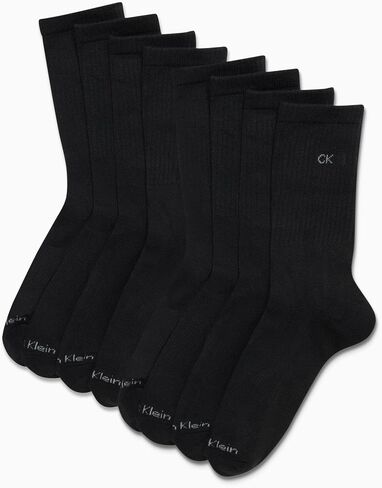 Calvin Klein Women's Crew Socks - 8 Pack Soft Cushion Breathable Athletic Mid Calf Socks for Women (Shoe Size: 4-10) in Saudi Arabia