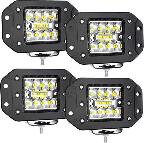 قرون ضوئية LED Mount Flush ، Elelion 4 بوصة 42W SHOARER LED LED PODS للشاحنات ، IP67 مقاومة للماء LED LED LED LID LIGH in Saudi Arabia