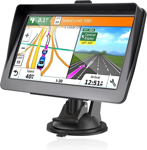 Upgrade GPS Navigation for Truck Car, Car GPS Navigation 2024 Maps, 9 inch HD Touch Screen Vehicle GPS Navigation System，Free Lifetime Map Updates,Spoken Driver Alerts in Saudi Arabia