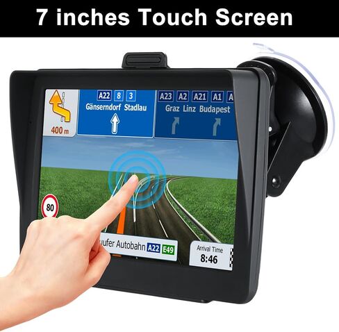 Upgrade GPS Navigation for Truck Car, Car GPS Navigation 2024 Maps, 9 inch HD Touch Screen Vehicle GPS Navigation System，Free Lifetime Map Updates,Spoken Driver Alerts in Saudi Arabia