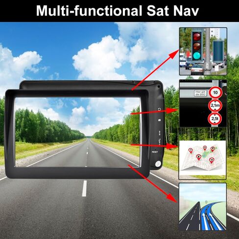 Upgrade GPS Navigation for Truck Car, Car GPS Navigation 2024 Maps, 9 inch HD Touch Screen Vehicle GPS Navigation System，Free Lifetime Map Updates,Spoken Driver Alerts in Saudi Arabia