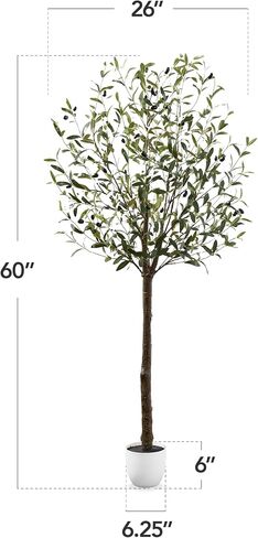 Best Choice Products 6.5Ft Artificial Olive Tree, Lifelike Faux Tree w/Planter Pot, Indoor Home Office Accent Decor Realistic Trunk, Fruit, Fake Plant in Saudi Arabia