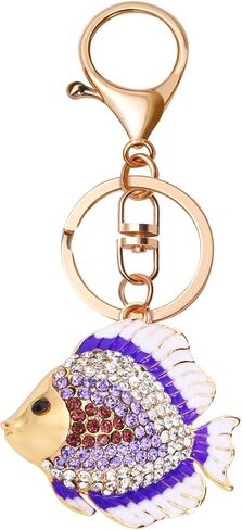Crystals Swan Keychain BlingBling Rhinestones Keychain Cute Animal Key Chains for Women Gilrs Key Ring in Saudi Arabia