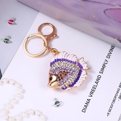 Crystals Swan Keychain BlingBling Rhinestones Keychain Cute Animal Key Chains for Women Gilrs Key Ring in Saudi Arabia