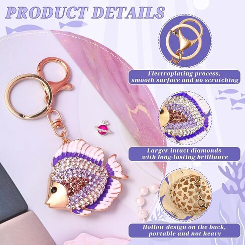 Crystals Swan Keychain BlingBling Rhinestones Keychain Cute Animal Key Chains for Women Gilrs Key Ring in Saudi Arabia