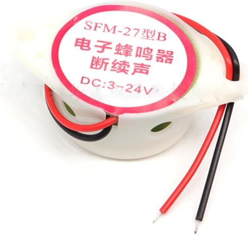 50pcs SFM-27 DC Piezoelectric Buzzer 30 * 15mm 3-24v نشط مع صوت الأذن الرصاص المتقطع in Saudi Arabia