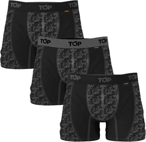 Men's Microfiber & Copper Boxer Briefs - Pack of 3 - Moisture-Wicking & Odor Control in Saudi Arabia