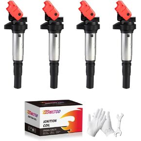 Set of 4 Ignition Coil Pack Compatible with Mini Cooper 2009-2013 DOHC SOHC 2007-2008 Turbo 2009-2013 DOHC Turbo 2008 Countryman 2011-2016 Paceman 2013-2016 Replace UF598 12137575010 Red in Saudi Arabia