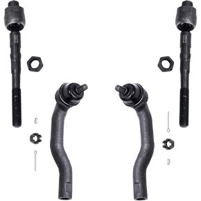 Detroit Axle - Front 4pc Tie Rods for 07-14 Ford Edge Lincoln MKX ، 4 Outer & Inner Tie Rod نهايات 2007 2008 2008 2010 2011 2013 2013 2014 in Saudi Arabia