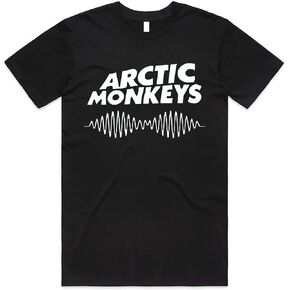 Arrived Arctic Monkeys Men Cotton Street T-Shirts Crewneck Short Sleeve Top Tee Black in Saudi Arabia