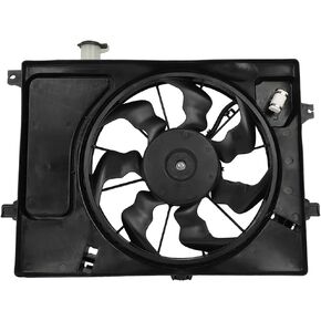 ECCPP Radiator Fan Assembly 65cm for Hyundai Elantra 2011-2013, Kia Forte 2014, 30dB Noise Level, 3-Pin Power Connector, Beaded Material, Forced Air Cooling, Vehicle Compatible in Saudi Arabia
