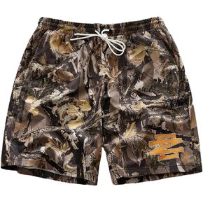 GORGLITTER Men's Camo Shorts Y2K Graphic Drawstring Waist Gym Track Shorts with Pockets in Saudi Arabia