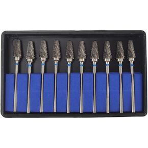 Airgoesin 10pcs Cutting Burs Drill Polisher Cutter Tungsten Carbide, 2.35mm HP Shaft Shank Plaster Alloy Acrylic Polishing Cleaning Grinding in Kuwait