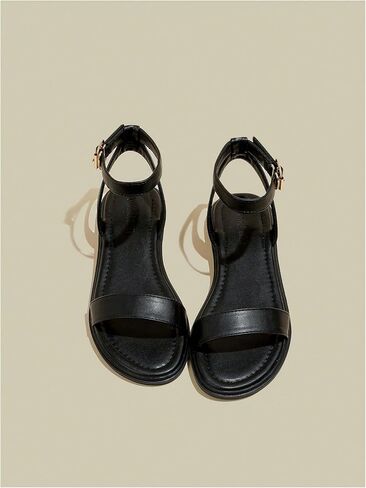 GORGLITTER Women's Strappy Ankle Strap Flat Sandals Dressy Open Toe Vacation Comfy Sandal Flats in Saudi Arabia