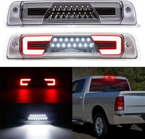 LED 3rd Third Brake Light Replacement for Ram 1500 2019 2020 2021 2022 2023 2024, Rear Center High Mount Stop Tail Lamp with Sealing Gasket, Ventilation Holes, Replace OE 68298380, Smoked Lens in Saudi Arabia