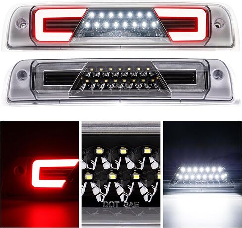 LED 3rd Third Brake Light Replacement for Ram 1500 2019 2020 2021 2022 2023 2024, Rear Center High Mount Stop Tail Lamp with Sealing Gasket, Ventilation Holes, Replace OE 68298380, Smoked Lens in Saudi Arabia