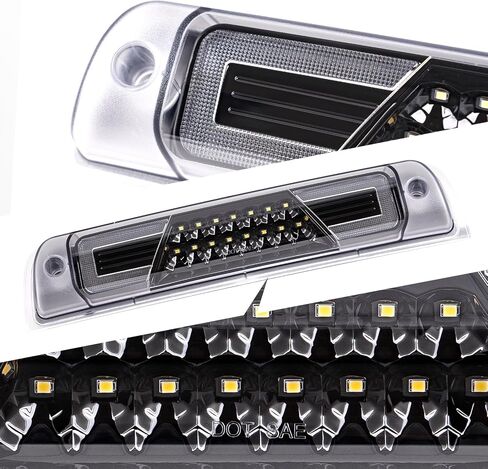 LED 3rd Third Brake Light Replacement for Ram 1500 2019 2020 2021 2022 2023 2024, Rear Center High Mount Stop Tail Lamp with Sealing Gasket, Ventilation Holes, Replace OE 68298380, Smoked Lens in Saudi Arabia
