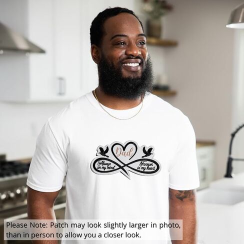 Memorial Collection: I Will Hold You in My Heart 1-pc, Iron-On Embroidered Patch, Sz 4", Tribute Patch, Loss Support in Kuwait