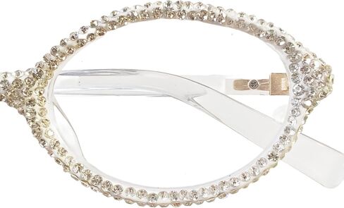 ICARA Fashion Rhinestone Bling نظارات القراءة للنساء Retro Oval Reader Negured Party Party Party Glasses in Kuwait