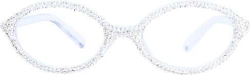 ICARA Fashion Rhinestone Bling نظارات القراءة للنساء Retro Oval Reader Negured Party Party Party Glasses in Kuwait