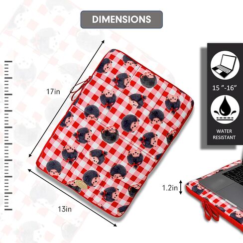 Sonix x Sanrio | Puffy Laptop Sleeve | 15-16 Inch, Quilted Pillow Puffer Laptop Carrying Case, Computer Sleeve | Hello Kitty & Friends Stickers in Kuwait