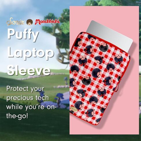 Sonix x Sanrio | Puffy Laptop Sleeve | 15-16 Inch, Quilted Pillow Puffer Laptop Carrying Case, Computer Sleeve | Hello Kitty & Friends Stickers in Kuwait