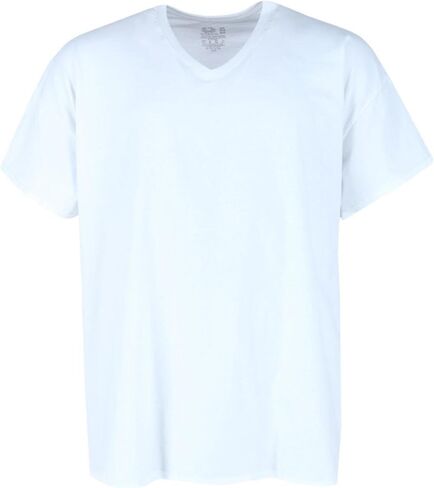 فاكهة Loom 194422052744 Men Short Sleeve V -Neck T -Shirt White - 3XL - Pack of 6 in Saudi Arabia