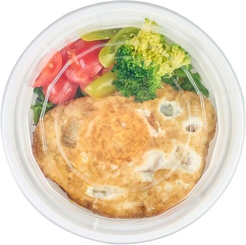 Restaurantware Asporto 16 Ounce To Go Boxes, 50 Microwavable Take Out Food Containers - Clear Plastic Lids Included, Do Not Contain BPA, White Plastic Catering Food Containers, Disposable, Round in Kuwait