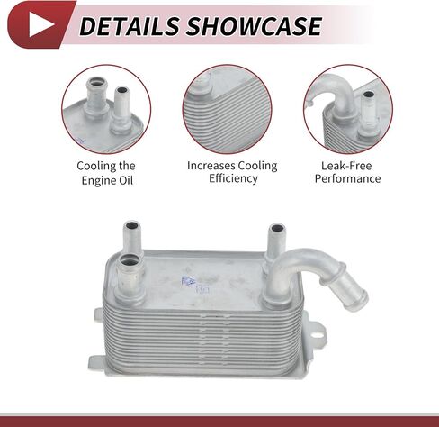 ACROPIX Engine Oil Cooler for Volvo S80 2008-2013 Transmission Oil Cooler Trans Cooler No.6G917A095/30792231 Aluminum Alloy Silver Tone 1 Pcs in Saudi Arabia