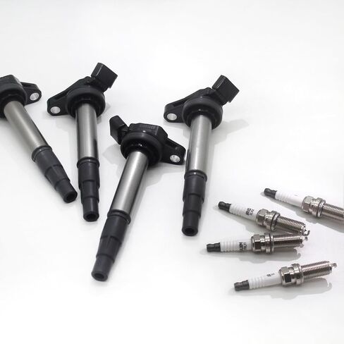 UF651 Ignition Coil & 9686 Iridium Spark Plug Plug Pack متوافقة مع 12-20 Kia Forte 5 Koup Soul Hyundai Elantra GT Coupetucson OE#9417、93175、94705、9723、97390、5356 、 xp5702、18846-11070 in Kuwait