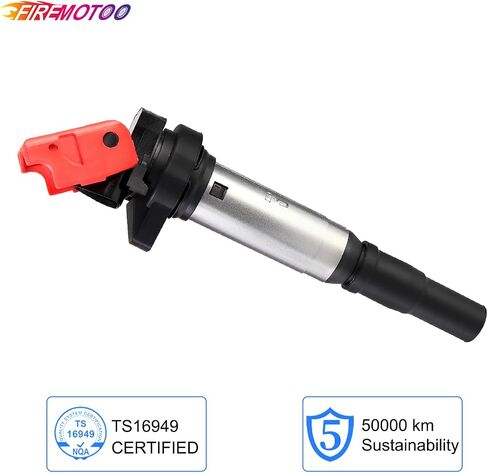 مجموعة من 4 حزمة ملف الإشعال متوافقة مع Mini Cooper 2009-2013 DOHC SOHC 2007-2008 Turbo 2009-2013 DOHC Turbo 2008 Countryman 2011-2016 Paceman 2013-2016 استبدال UF598 12137575010 RED RED in Saudi Arabia